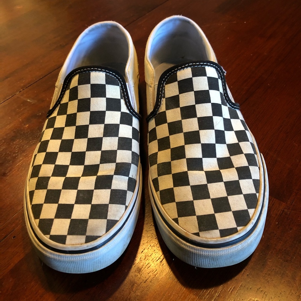 Checkerboard Slip-On Vans Shoes
